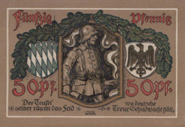 50 PFENNIG 1918 Stadt LINDENBERG IM ALLGÄU Bavaria UNC DEUTSCHLAND #PH246 - [11] Local Banknote Issues