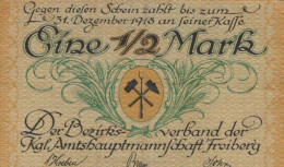 50 PFENNIG 1918 Stadt FREIBERG Saxony UNC DEUTSCHLAND Notgeld Banknote #PH169 - [11] Local Banknote Issues