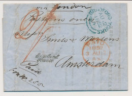Bradford GB / UK - Amsterdam 1852 - Engeland Franco - ...-1852 Voorlopers
