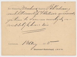 Briefkaart G. 7 Particulier Bedrukt Amsterdam 1875 - Postal Stationery