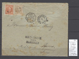 France - Ligne N  Lettre De Makassar - Indes Néerlandaises  Pour Berne Via Marseille - 1891 - Poste Maritime