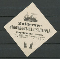 Advertentie 1870 Stoomboot Amsterdam - Harlingen - Cartas & Documentos
