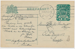 Briefkaart G. 168 A I Leiden - Delft 1921 - Postal Stationery