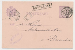 Trein Haltestempel Rotterdam 1884 - Lettres & Documents