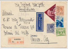 Envelop G. 23 B / Bijfr. Aangetekend Nijmegen - Mexico 1936 - Postal Stationery
