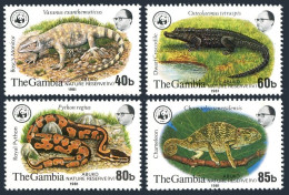 Gambia  432-435, MNH. Michel 430-433. WWF 1981. Abuco Nature Reserve. Reptiles. - Gambie (1965-...)