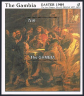 Gambia 824 Sheet, MNH. Michel 851 Bl.61. Easter 1989. The Last Supper, Rubens. - Gambie (1965-...)