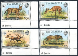 Gambia 341-344, 344a, MNH. Michel 322-325, Bl.2. WWF 1976.Abuko Nature Reserve. - Gambia (1965-...)