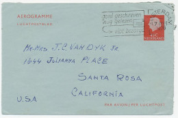Luchtpostblad G. 20 Amsterdam - Santa Rosa USA 1970 - Postal Stationery