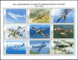 Gambia 1823 Af Sheet, MNH. Super-marine Schneider Trophy Victory, 1996. Aircraft - Gambia (1965-...)