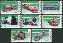 Gambia 846-853,854-855 Sheets,MNH.Mi 873-880.Bl.67-68. Trains Of Africa,1989. - Gambie (1965-...)
