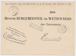 Trein Haltestempel Zutphen 1887 - Brieven En Documenten