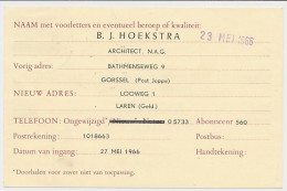 Verhuiskaart G. 33 Particulier Bedrukt Joppe 1966 - Postal Stationery