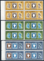 Gambia 238-240 Blocks/4,MNH. Mi 233-235. Gambian Postage Stamps,100,1969.Queens. - Gambia (1965-...)
