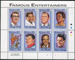 Gambia 1395-1398 Sheets,MNH.Michel 1618-1652 Klb. Famous Entertainers,1993. - Gambie (1965-...)