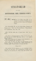 Staatsblad 1862 : Spoorlijn Nieuwe Diep - Niedorperverlaat - Historische Documenten