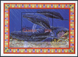 Gambia 2664-2665 Sheets,MNH. Humpback Whale;Cape Weed,Swamp Arum.2002. - Gambia (1965-...)