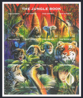 Gambia 1875 Al Sheet, MNH. The Jungle Book, 1997. Animals, Butterfly. - Gambia (1965-...)