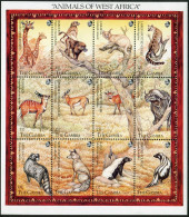 Gambia 1358-1359 Al Sheets,MNH.Michel 1525-1548. Animals Of West Africa,1993. - Gambie (1965-...)
