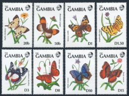 Gambia 1068-1075,1076-1079,MNH.Michel 1164-1171,Bl.112-115. Butterflies 1991. - Gambia (1965-...)