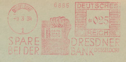 Meter Cover Deutsches Reich / Germany 1934 Savings Account Book - Unclassified