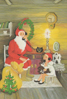 BABBO NATALE Buon Anno Natale Vintage Cartolina CPSM #PAU572.IT - Santa Claus