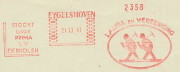 Meter Card Netherlands 1941 Coal - Miners - Ovoids - Eygelshoven - Andere & Zonder Classificatie