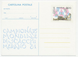 Postal Stationery Italy 1981 Chess Tournament - Sin Clasificación