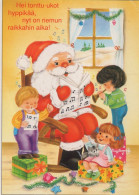 BABBO NATALE BAMBINO Natale Vintage Cartolina CPSM #PAK259.IT - Santa Claus