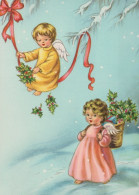 ANGELO Buon Anno Natale Vintage Cartolina CPSM #PAH908.IT - Angels