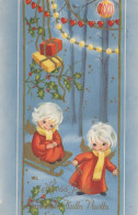 ANGELO Buon Anno Natale Vintage Cartolina CPSMPF #PAG782.IT - Angels