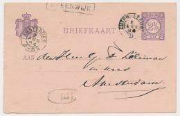 Trein Haltestempel Steenwijk 1884 - Lettres & Documents