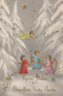 ANGELO Buon Anno Natale Vintage Cartolina CPSMPF #PAG846.IT - Angels