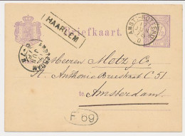 Trein Haltestempel Haarlem 1878 - Brieven En Documenten