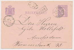 Trein Haltestempel Hoorn 1885 - Storia Postale