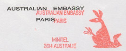 Meter Cover France 1990 Kangaroo - Australian Embassy - Autres & Non Classés