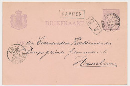 Trein Haltestempel Kampen 1886 - Storia Postale
