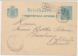 Muntendam - Trein Haltestempel Zuidbroek 1885 - Lettres & Documents