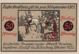 50 PFENNIG 1921 Stadt EILENBURG Saxony UNC DEUTSCHLAND Notgeld Banknote #PB077 - [11] Local Banknote Issues