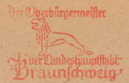 Meter Cover Deutsche Reichspost / Germany 1943 Lion - Braunschweig - Andere & Zonder Classificatie