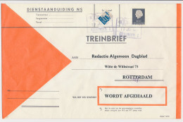Treinbrief Kruiningen - Rotterdam 1967 - Non Classés