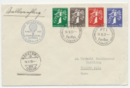 Cover / Postmark Switzerland 1939 International Balloon Race - Airplanes
