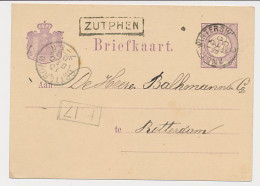 Trein Haltestempel Zutphen 1880 - Cartas & Documentos