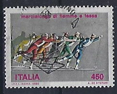 Italy 1986  Volks-Skillanglauf  (o) Mi.1959 - 1981-90: Afgestempeld