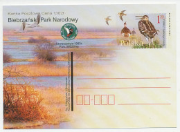 Postal Stationery Poland 2001 Birds - Biebrza National Park  - Altri & Non Classificati
