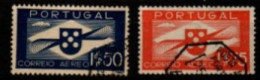 PORTUGAL    -   Aéros.   1937  .Y&T N° 1 / 2   Oblitérés. - Usado
