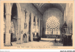 ADQP3-29-0191 - PONT-L'ABBE - Intérieur De L'église Des Carmes - La Rosace - Pont L'Abbe