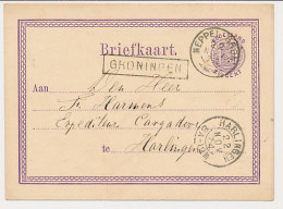 Trein Haltestempel Groningen 1874 - Storia Postale