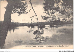 ADQP2-29-0164 - CONCARNEAU - Le Fond Du Port Au Soleil Couchant - Concarneau