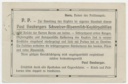 Postal Stationery Switzerland 1908 Kephir Pastilles - Mushroom - Alpine Milk - Funghi
